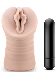 Телесный мастурбатор-вагина с вибропулей Ashley - Blush Novelties - в Бердске купить с доставкой