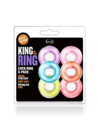 Набор из 6 эрекционных колец King of the Ring - Blush Novelties - в Бердске купить с доставкой