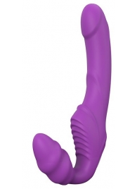 Фиолетовый безремневой вибрострапон DOUBLE DIPPER - Dream Toys - купить с доставкой в Бердске