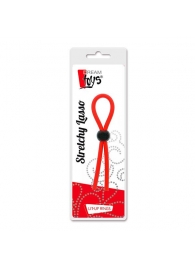 Красное эрекционное лассо с одной бусинкой-утяжкой STRETCHY THICK LASSO - Dream Toys - в Бердске купить с доставкой
