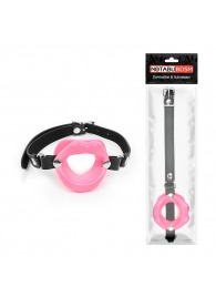 Розовый кляп-губки на черном ремешке - Notabu - купить с доставкой в Бердске