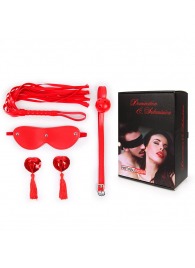 Пикантный набор БДСМ из 4 предметов в красном цвете - Notabu - купить с доставкой в Бердске