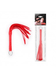 Красная плеть с рукоятью в оплетке - 28 см. - Notabu - купить с доставкой в Бердске
