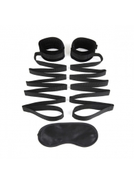 Чёрные манжеты для фиксации на кровати Bondage Bed Strap - Lux Fetish - купить с доставкой в Бердске