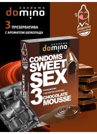Презервативы для орального секса DOMINO Sweet Sex с ароматом шоколадного мусса - 3 шт. - Domino - купить с доставкой в Бердске