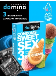 Презервативы для орального секса DOMINO Sweet Sex с ароматом мороженого - 3 шт. - Domino - купить с доставкой в Бердске