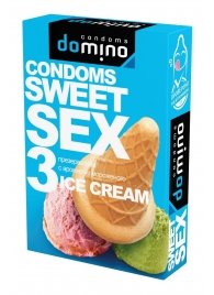Презервативы для орального секса DOMINO Sweet Sex с ароматом мороженого - 3 шт. - Domino - купить с доставкой в Бердске