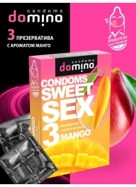 Презервативы для орального секса DOMINO Sweet Sex с ароматом манго - 3 шт. - Domino - купить с доставкой в Бердске