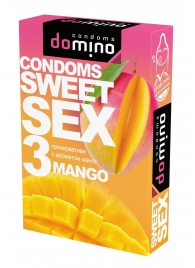 Презервативы для орального секса DOMINO Sweet Sex с ароматом манго - 3 шт. - Domino - купить с доставкой в Бердске