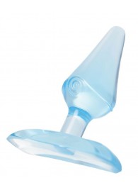 Голубая анальная втулка с ограничителем - 6,5 см. - Toyfa Basic