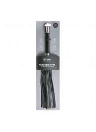 Черная плеть Easytoys Flogger With Metal Grip - 38 см. - Easy toys - купить с доставкой в Бердске