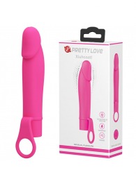 Розовый вибратор Xiuhcoatl с кольцом - 15 см. - Baile