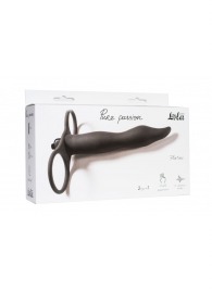 Черная вибронасадка для двойного проникновения Flirtini - 15,9 см. - Lola Games - купить с доставкой в Бердске