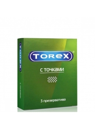 Текстурированные презервативы Torex  С точками  - 3 шт. - Torex - купить с доставкой в Бердске