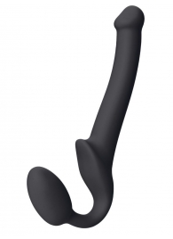 Черный безремневой страпон Silicone Bendable Strap-On S - Strap-on-me - купить с доставкой в Бердске