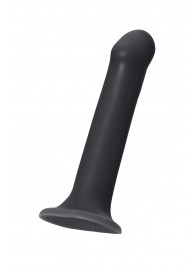 Черный фаллос на присоске Silicone Bendable Dildo L - 19 см. - Strap-on-me - купить с доставкой в Бердске