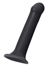 Черный фаллос на присоске Silicone Bendable Dildo XL - 20 см. - Strap-on-me - купить с доставкой в Бердске