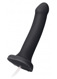 Черный фаллос с имитацией эякуляции Silicon Cum Dildo L - 19,6 см. - Strap-on-me - купить с доставкой в Бердске