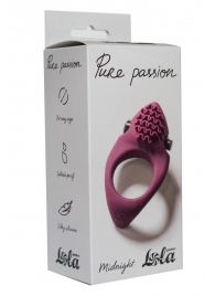 Бордовое эрекционное виброкольцо Pure Passion Midnight - Lola Games - в Бердске купить с доставкой