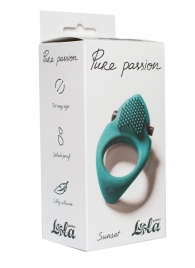 Зеленое эрекционное виброкольцо Pure Passion Sunset - Lola Games - в Бердске купить с доставкой
