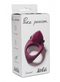 Бордовое эрекционное виброкольцо Pure Passion Sunset - Lola Games - в Бердске купить с доставкой
