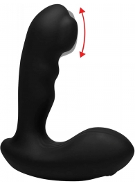 Черный стимулятор простаты Alpha-Pro 7X P-Milker Silicone Prostate Stimulator with Milking Bead - XR Brands - в Бердске купить с доставкой