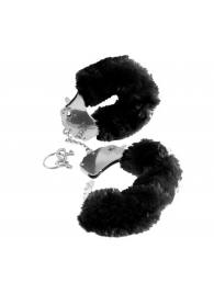 Металлические наручники Furry Love Cuffs с черным мехом - Pipedream - купить с доставкой в Бердске