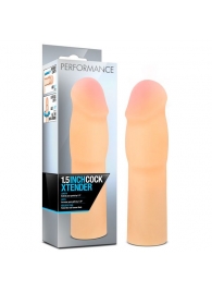 Телесная насадка-удлинитель на пенис PERFORMANCE 1.5INCH COCK XTENDER - 16 см. - Blush Novelties - в Бердске купить с доставкой