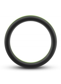 Черно-зеленое эрекционное кольцо Silicone Go Pro Cock Ring - Blush Novelties - в Бердске купить с доставкой