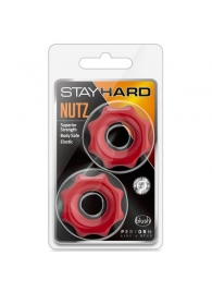 Набор из 2 красных фигурных эрекционных колец NUTZ - Blush Novelties - в Бердске купить с доставкой