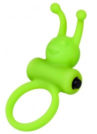 Зеленое эрекционное виброкольцо на пенис Cock Ring - A-toys - в Бердске купить с доставкой