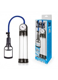 Прозрачная вакуумная помпа Sex Expert с манометром - Sex Expert - в Бердске купить с доставкой