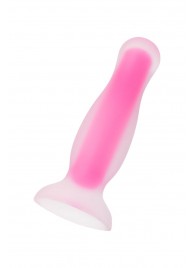 Розовая, светящаяся в темноте анальная втулка Cain Glow - 10 см. - ToyFa