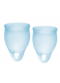 Набор голубых менструальных чаш Feel confident Menstrual Cup - Satisfyer - купить с доставкой в Бердске