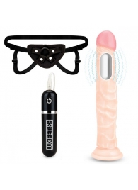 Регулируемые трусики с вибрирующей насадкой - 21 см. - Lux Fetish - купить с доставкой в Бердске
