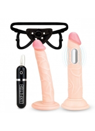 Регулируемые трусики с 2 насадками - 16 и 15 см. - Lux Fetish - купить с доставкой в Бердске