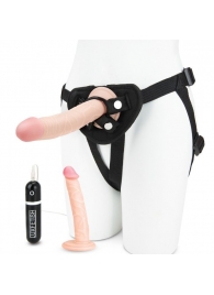 Регулируемые трусики с 2 насадками - 16 и 15 см. - Lux Fetish - купить с доставкой в Бердске
