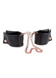 Черные мягкие наручники Entice French Cuffs с цепью - California Exotic Novelties - купить с доставкой в Бердске