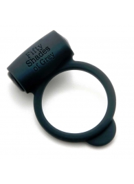 Темно-серое эрекционное кольцо Vibrating Love Ring с вибрацией - Fifty Shades of Grey - в Бердске купить с доставкой