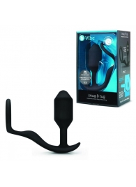Черное эрекционное кольцо с анальным плагом Snug   Tug - b-Vibe - в Бердске купить с доставкой