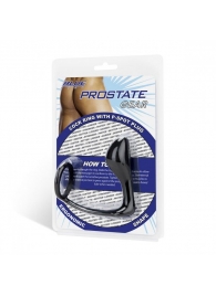 Стимулятор простаты с фиксацией эрекционным кольцом Prostate Gear - BlueLine - в Бердске купить с доставкой