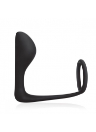 Стимулятор простаты с фиксацией эрекционным кольцом Prostate Gear - BlueLine - в Бердске купить с доставкой
