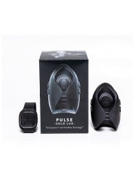 Темно-серый инновационный мужской осциллятор PULSE SOLO LUX с пультом ДУ - Hot Octopuss - в Бердске купить с доставкой