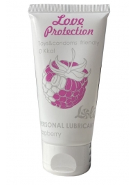 Лубрикант на водной основе с ароматом малины Love Protection Raspberry - 50 мл. - Lola Games - купить с доставкой в Бердске