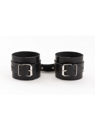 Черные кожаные наручники Ladys Arsenal - БДСМ Арсенал - купить с доставкой в Бердске