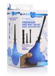 Анальный душ с 3 насадками Premium One-way Valve Anal Douche Set - XR Brands - купить с доставкой в Бердске