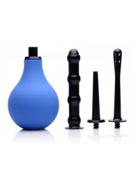 Анальный душ с 3 насадками Premium One-way Valve Anal Douche Set - XR Brands - купить с доставкой в Бердске