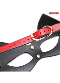 Красно-черная игровая маска с ушками - Notabu - купить с доставкой в Бердске