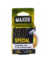 Презервативы с точками и рёбрами в пластиковом кейсе MAXUS Special - 3 шт. - Maxus - купить с доставкой в Бердске