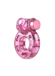 Розовое эрекционное виброкольцо Pink Bear - Baile - в Бердске купить с доставкой